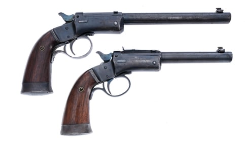 J. Stevens A&T Co. Tip Up Pistols .22 RF 2Pcs
