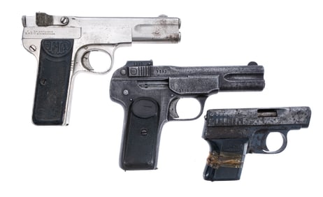 Pistols 3 Pcs Lot .32/.25 ACP Semi Auto Pistol