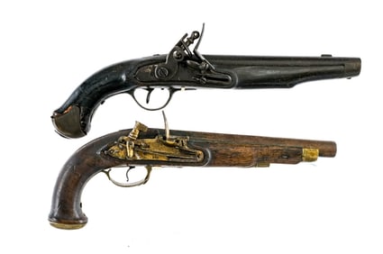 Flintlock Pistols .69 2 Pcs Lot Pistol