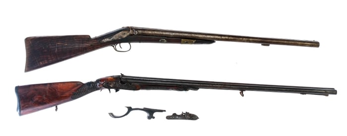 Shotguns 10/12Ga 2 Pcs Lot Side by Side Shotgun