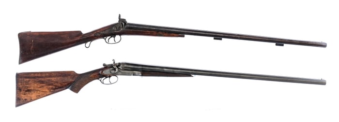 Center Fire/Black Powder 12ga Hammered Shotgun Lot