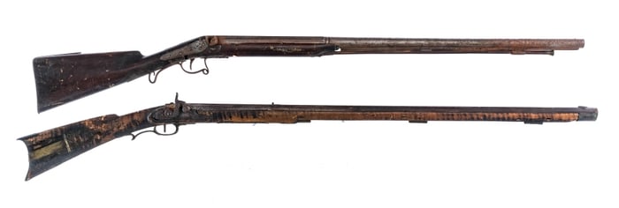 Antique Percussion Rifle Lot 2Pcs