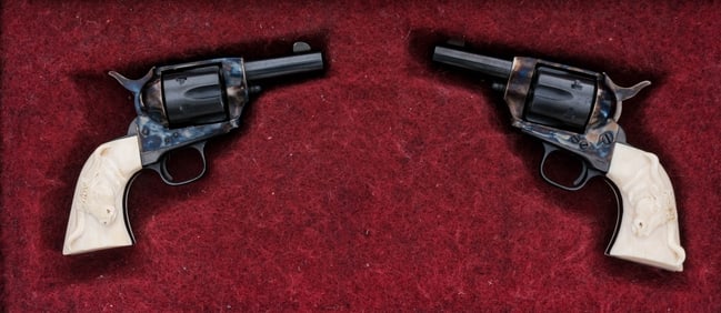 A. Uberti 47% Scale Miniature's 2 Pcs Set Revolver