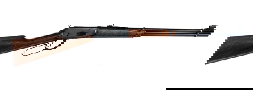 Winchester 94 .30-30 Win 1964 Lever Action Rifle: Description Winchester Model 94 in .30-30 Win with a six round capacity and a 20" barrel. Made in New Haven Connecticut in 1964. Blued checkered butt plate. Smooth wood stock and front forend. Rear ad