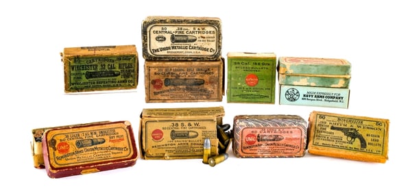 Vintage Boxed Ammo 10 Pcs Lot Ammunition