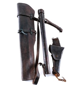 USGI Leather Scabbard/Holster Lot 3Pcs