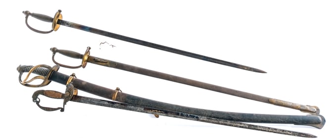 U.S. Swords / Scabbards 4 Pcs Lot Sword