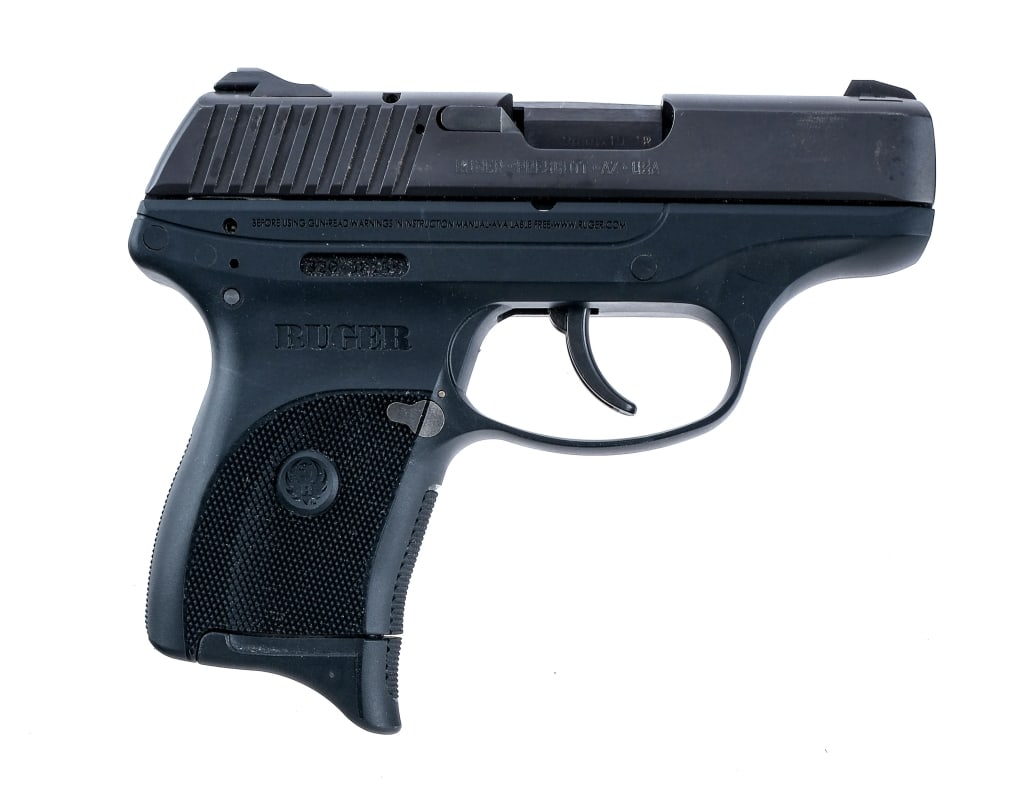 Ruger LC9 9mm Semi Auto Pistol: Description Ruger LC-9 in 9mm with one, seven round removable magazine and a 3.25" barrel. Checkered black composite grip on frame. Made in Prescott Arizona in 2011. Blued trigger, serrated slide and 