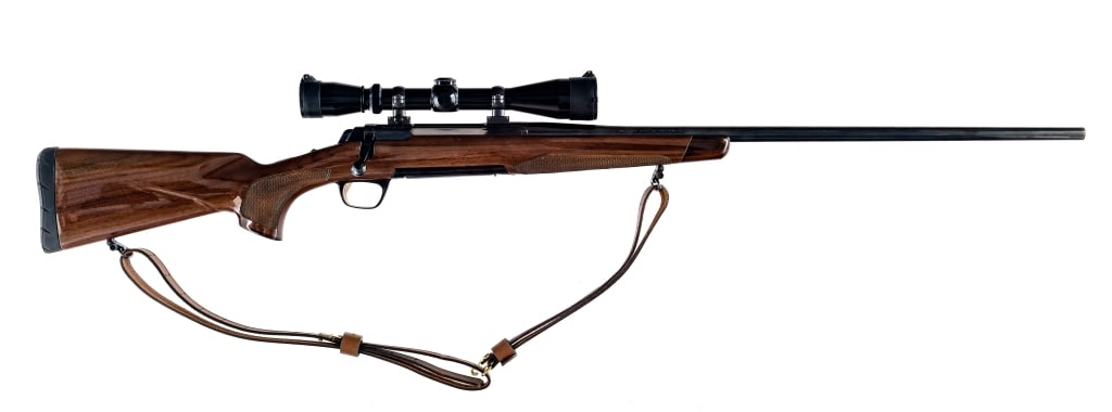 Browning X-Bolt Medallion 7mm Rem Mag Rifle: Description Browning X-Bolt Medallion 7mm Remington Magnum with one, four round magazine and a 26" barrel. Manufactured in Japan by Miroku in 2009 with serial number 27690MN354. Blued barrel, engraved