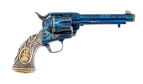 Engraved A. Uberti 47% Miniature Revolver