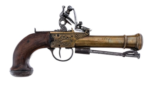 Napoleonic War Cannon Barrel Flintlock Pistol