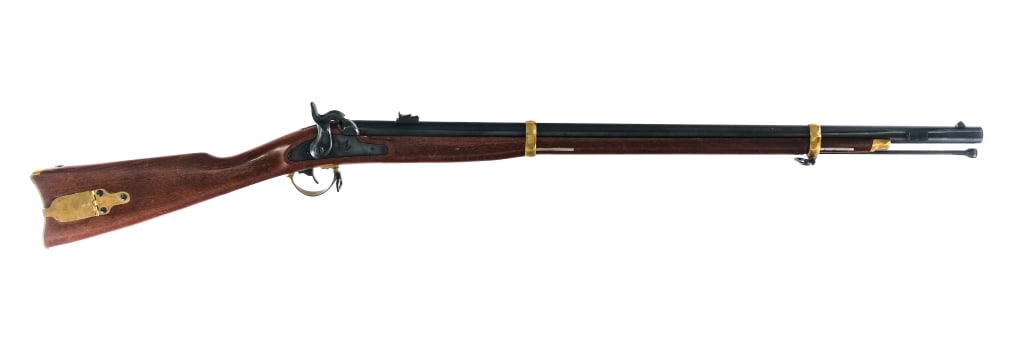 Connecticut Valley Arms Zouave .58 BP Rifle: Description Connecticut Valley Arms Zouave Rifle in .58 caliber with a single round capacity and a 33" barrel. Brass butt plate. Smooth wood stock. Brass trigger guard. Blued trigger, lock plate, hamm