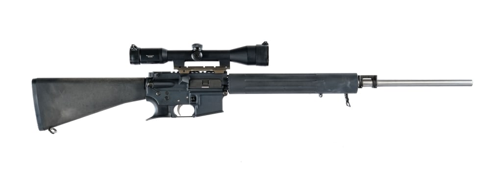 Colt CAR-A3 HBAR Elite .223 Semi Auto Rifle: Colt CAR-A3 HBAR Elite chambered in .223 Rem/5.56x45mm NATO with a 24" 1/9 Twist stainless steel heavy barrel. Low profile front gas block. 12.25" Ribbed aluminum handguard. Flat top upper receiver wi