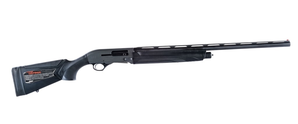 Beretta A300 Ultima 12 Ga Semi Auto Shotgun: Beretta A300 Ultima chambered in 12 gauge for 2 3/4" and 3" shells with a 28" vented rib barrel. Removable MOD choke. Dual bead sights with red front and silver rear. Matte black and gray finish. Push