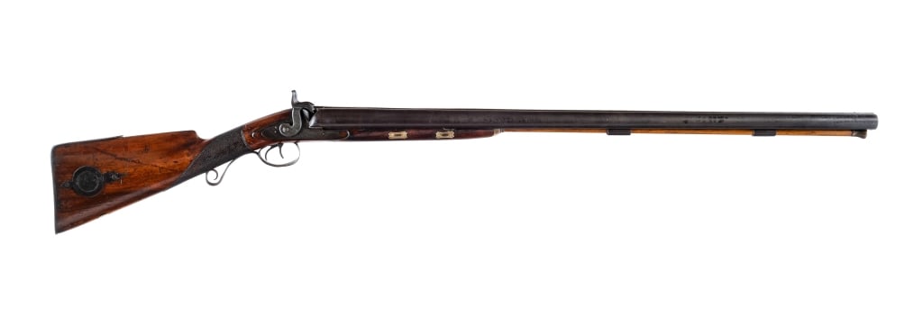 English SxS Hammer Black Powder Shotgun (1 of 5)