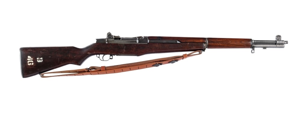 Springfield Armory M1 Garand .30-06 Rifle: Springfield Armory M1 Garand chambered in .30-06 Springfield with an eight round capacity and a 24" barrel. Manufactured in 1942 with serial number 1024035. The barrel is dated to the 1950s and marked