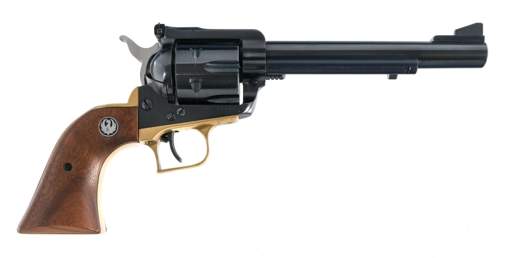 Ruger Old Model Blackhawk 3-Screw .357 Revolver: Three-Screw Pre Warning Ruger Blackhawk chambered in .357 Magnum with a six-shot cylinder and a 6.5" barrel. Manufactured in 1972 with serial number 31-37104. Blued barrel, frame, cylinder, and single