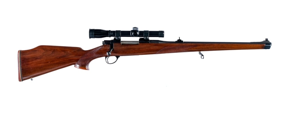 Sako/H&R L579 .308 Win Bolt Action Action: Sako/Harrington & Richardson chambered in .308 Winchester with a five round magazine and a 20" barrel. Williams rear sight and fixed front blade iron sights. Drilled and tapped receiver with mounted B