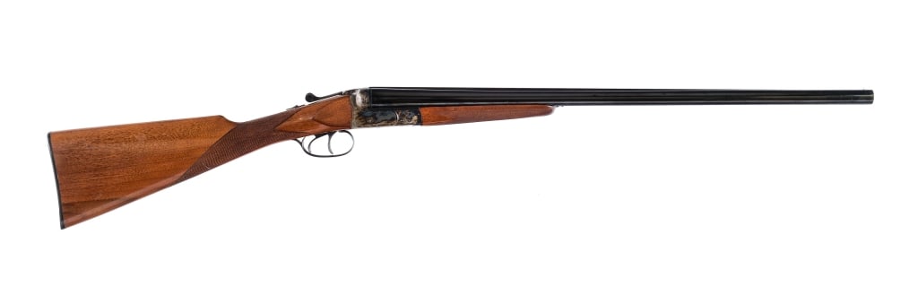 Bernardelli Gamecock 12 Ga SxS Shotgun: Bernardelli Gamecock chambered in 12 gauge for 2 3/4" shells with 26 3/4" ribbed Side by Side barrels. Custom made for Sloan's Sporting Goods CO., Ridgefield, CT. Manufactured in Italy. The left bore