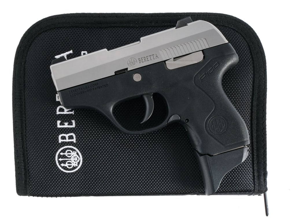 Beretta BU Pico .380 ACP Semi Auto Pistol: Beretta BU Pico chambered in .380 ACP with two, six round magazines and a 2.7" barrel. Textured polymer frame. Double action only trigger. Paddle magazine release. Stainless steel slide and barrel. Wh
