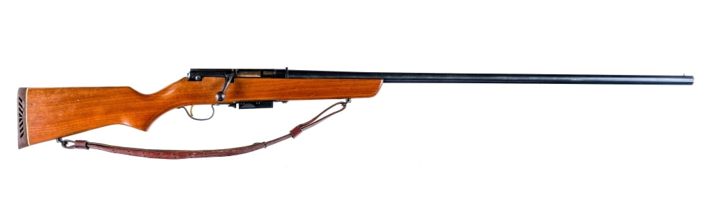 Marlin 55 The Original Goose Gun 12 Ga Shotgun: Description JM Stamped Marlin 55 The Original Goose Gun chambered in 12 gauge for 3" shells with one, two round magazine and a 36" barrel. Brass bead front sight. Blued finish with smooth wood pistol