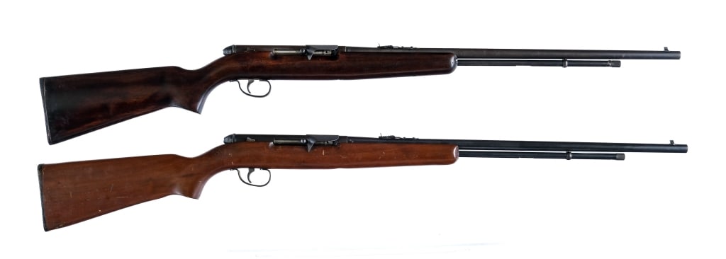 Remington 550-1 .22 2 Pcs Lot Semi Auto Rifle: Description This lot is for two Remington Model 5501-1 .22 caliber rifles. Remington 550-1 in .22 Short, Long or Long Rifle with a varied capacity and a 24" barrel. Smooth wood stocks. Blued receivers