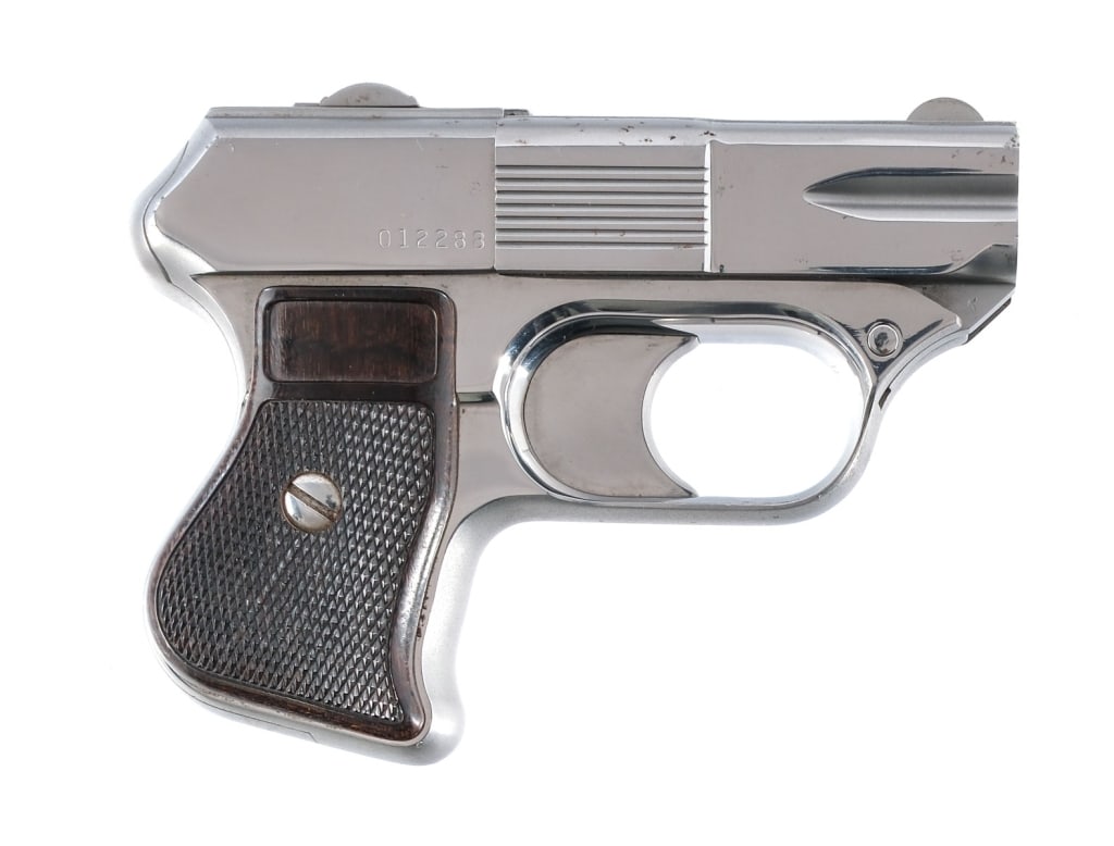 Cop Inc .38Spl / .357 Mag Derringer Pistol: Description Cop Inc. COP (Compact Off-Duty Police) Derringer Pistol in .38 Special or .357 Magnum with a four round capacity and a 3.25" quad barrel. Made in Torrance California between 1979 and 1989.