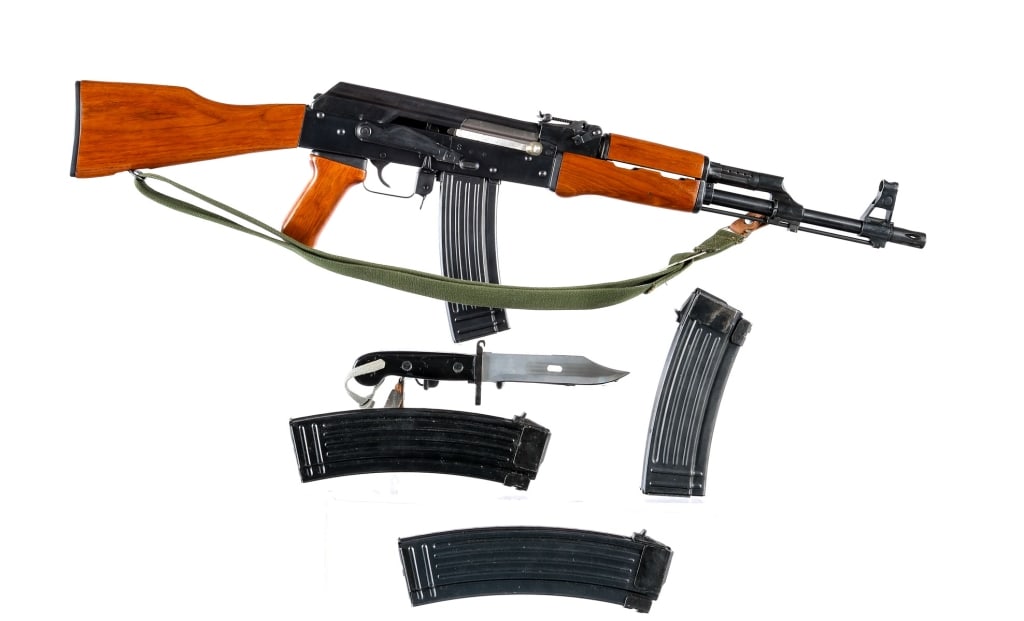 Norinco 84S 5.56x45mm Chinese AK Rifle: Description Norinco 84S chambered in 5.56x45mm NATO with four total magazines and a 16" barrel with mounted flash hider. Manufactured in China by Norinco and imported by CSI, marked on the left side o