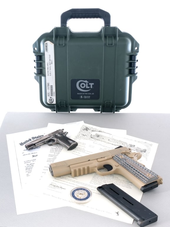 Employee Colt M45A1 CQBP USMC .45 ACP Pistol: Description Colt M451A1 Close Quarter Battle Pistol USMC Employee Edition chambered in .45 ACP with two, seven round Wilson Combat magazines and a 5" National Match barrel. Shipped May 8, 2014, sold t