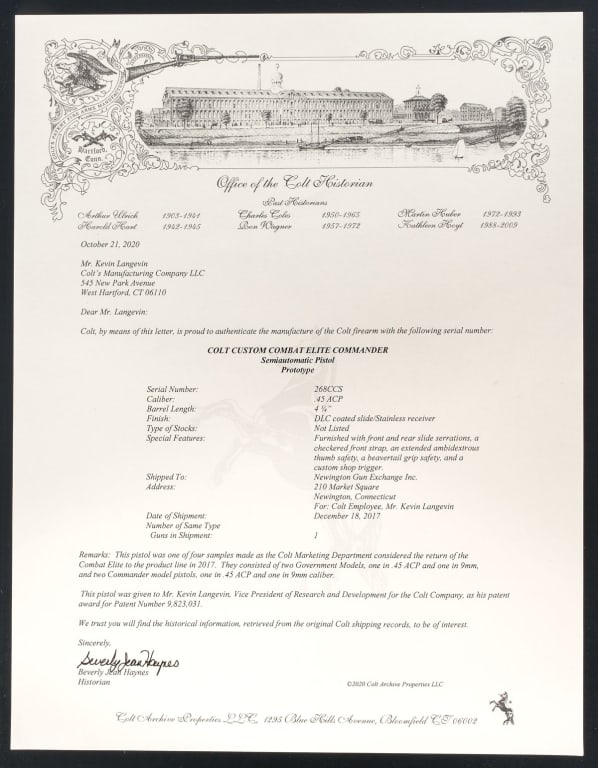 Prototype Colt Combat Elite Commander .45 ACP - 2