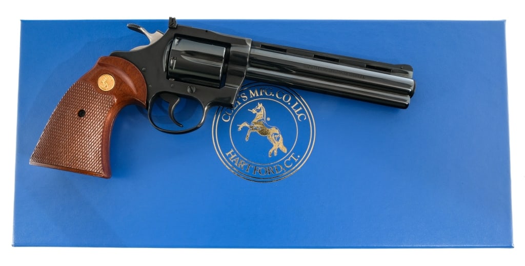 Employee Colt Diamondback .38 Spl Revolver: Description Employee owned Colt Diamondback in .38 Special with a six round capacity and a 6" vented top rib barrel. From the collection of Kevin Langevin, Vice President of Research & Development