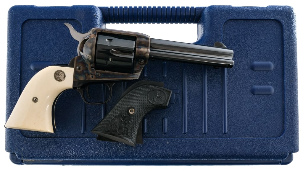 Employee Colt Single Action Army .357 Mag Revolver: Description Employee Owned Colt ( SAA ) Single Action Army in .357 Magnum with a six round capacity and a 4.75" barrel. Made in Hartford Connecticut in 2010. From the collection of Kevin Langevin,