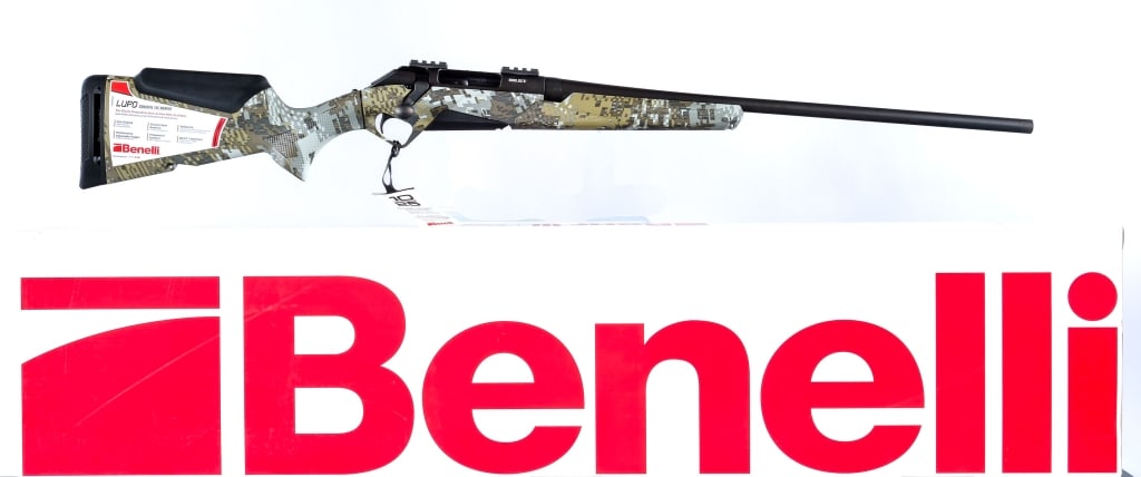 Benelli Lupo 6.5 CM Bolt Action Rifle: Description Benelli Lupo chambered in 6.5 Creedmoor with one, five round removable magazine and a 24" hammer forged barrel. Crio System. Drilled and tapped receiver with picatinny rail sections. Benel