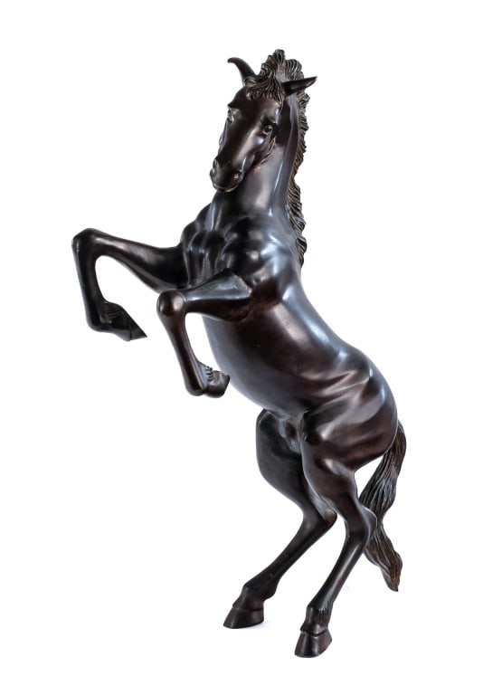 Rampant Colt Bronze Signed Horse Statue (1 of 8)