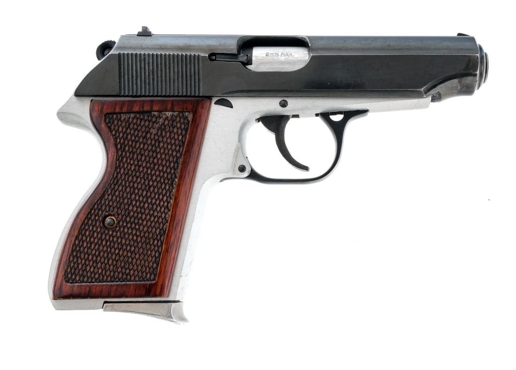 FEG PA-63 9x18 MAK Semi Auto Pistol: Description Hungarian FEG PA-63 chambered in 9x18mm Makarov with one, seven round magazine and a 3.9" barrel. Imported by KBI, marked on the right side of the slide. Stainless alloy frame with checker