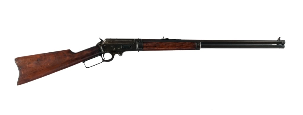 Marlin 1893 Take-Down .30-30 Win Lever Rifle: Description Marlin 1893 Take-Down in .30-30 with a ten round capacity and a 24" barrel. Made in New Haven Connecticut between 1907 and 1908. Metal butt plate. Smooth wood stock and front foregrip. Blu