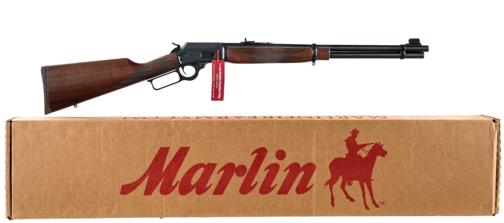 Marlin 1894 .44 Rem Magnum Lever Action Rifle: Description Marlin 1894 chambered in .44 Remington Magnum with a ten round tube magazine and a 18.6" barrel. Eleven round capacity for .44 Special. Satin blued finish with alloy steel construction. Ad