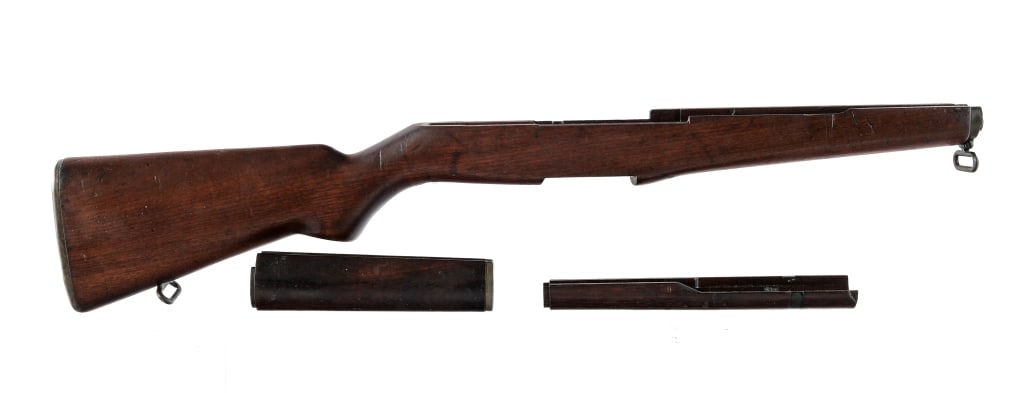 CMP H&R M1 Garand Stock 3 Pcs Set: Description Civilian Marksmanship Program Harrington & Richardson M1 Garand Stock set with three pieces. CMP marked on the left rear side of wood and P proof marked on the underside of wrist. Checkere