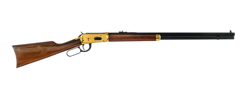 Winchester 94 Centennial 66 .30-30 Rifle: Description Winchester 94 Centennial 66 chambered in .30-30 Winchester with a full length tube magazine and a 26" octagonal barrel. Manufactured in 1966 with serial number 75040. The right side of the