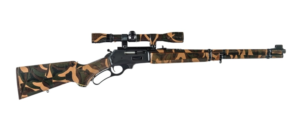 Marlin 336CS .30-30 Win Lever Action Rifle: Description Marlin 336CS chambered in .30-30 Winchester with a six round tube magazine and a 20" barrel. Adjustable rear semi-buckhorn sight and hooded front blade. Drilled and tapped receiver with mo