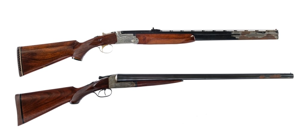 Ithaca / SKB 12/20 Ga 2 Pcs Shotgun: Description Thos lot is for two shotguns. The first is a SKB Arms Company Model 600 in 20 gauge 2 3/4" with a two round capacity and a 26" over under top rib vented barrel. Made in Japan between 1966 