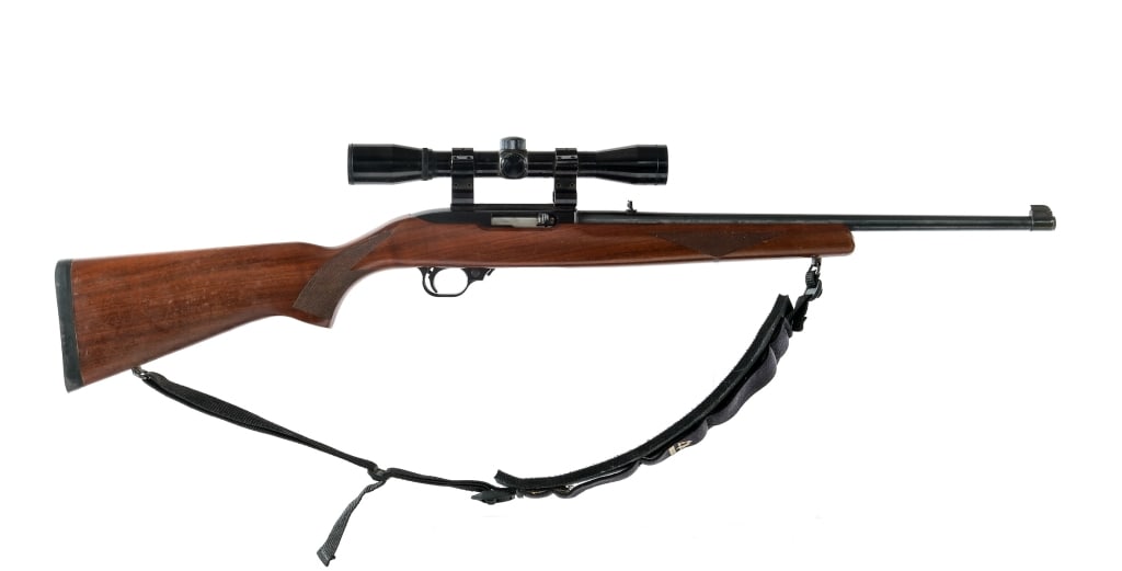 Ruger 10/22 Carbine .22 LR Semi Auto Rifle: Description Ruger 10/22 Carbine chambered in .22 long rifle with one, ten round rotary magazine and a 18" barrel. Manufactured in 1988 with serial number 230-94126. Adjustable rear sight and fixed fro