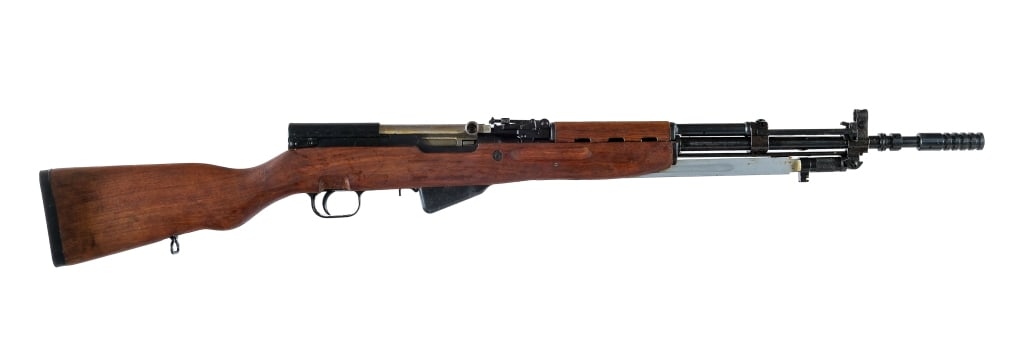 Yugo M59/66 SKS 7.62x39 Semi Auto Rifle: Description Yugoslavian M59/66 SKS chambered in 7.62x39mm with a ten round integral magazine and a 22" barrel with the grenade cup muzzle device. Manufactured in 1976 and imported by Interordnance, ma