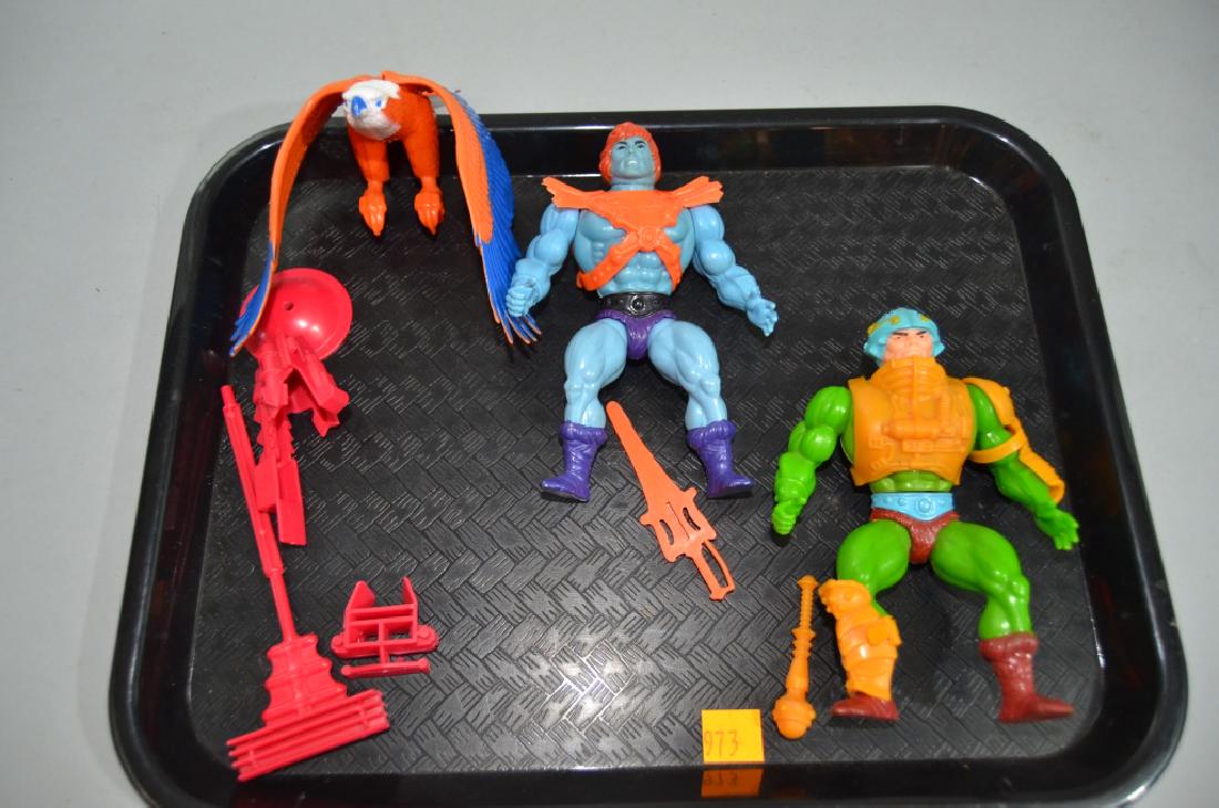 3pc Vtg He-Man MOTU Variant Figures COO: 3pc Vtg He-Man MOTU Variant Figures COO Taiwan Faker & Soar w/ Hong Kong Man At Arms