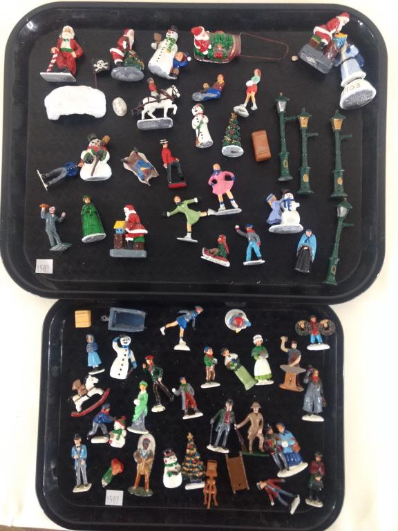 1990's Pat Biddle Custom Lead Christmas Figures: 1990's Pat Biddle Custom Lead Christmas Figures