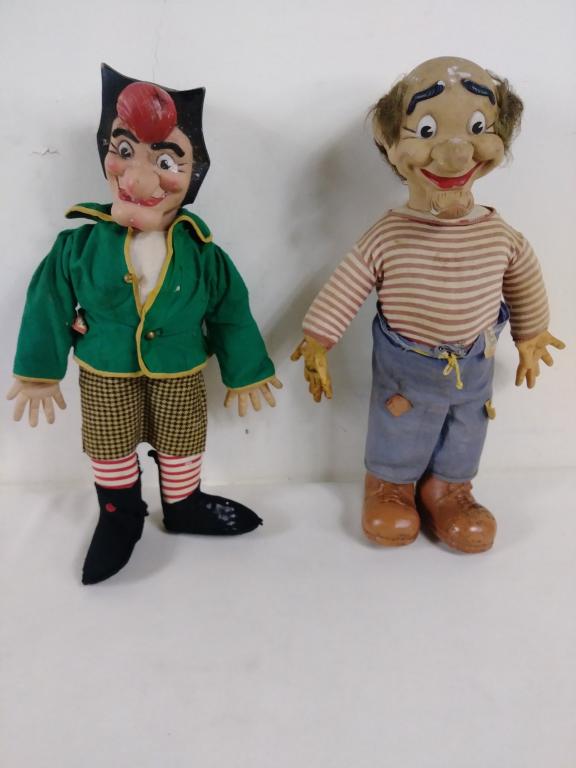Vtg Lil Abner Mammy & Pappy Yokum Dolls Al Capp: 20" tall
