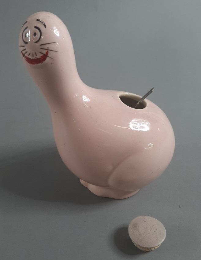 Vtg Al Capp Schmoo Deodorizer Figure: Rubber plug has dried/hardened but is present. Measures approx 6" tall