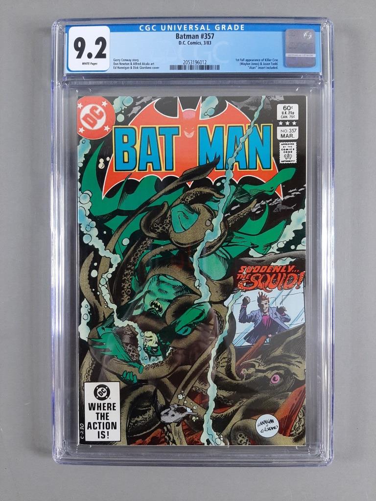 CGC 9.2 Batman #357 Comic Book: 1st Full App of Killer Croc & Jason Todd.