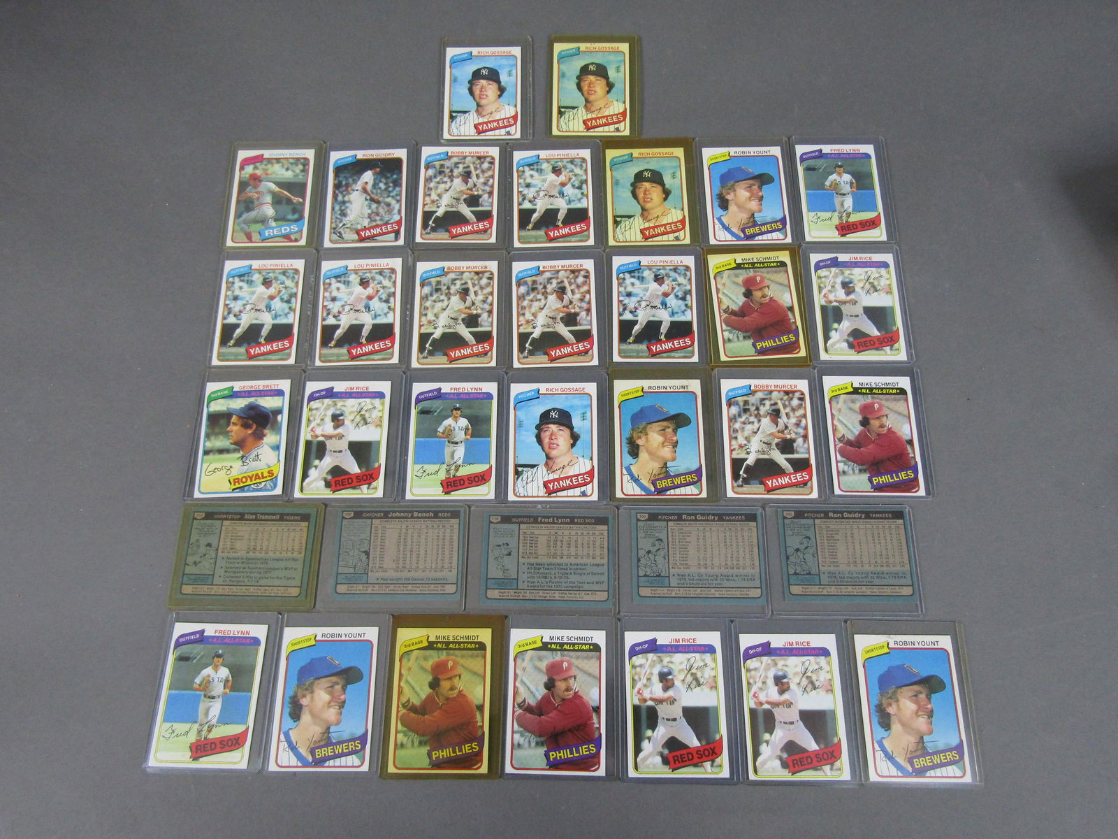 35 Topps 1980 Baseball Cards w/ Schmidt, Yount (1 of 4)