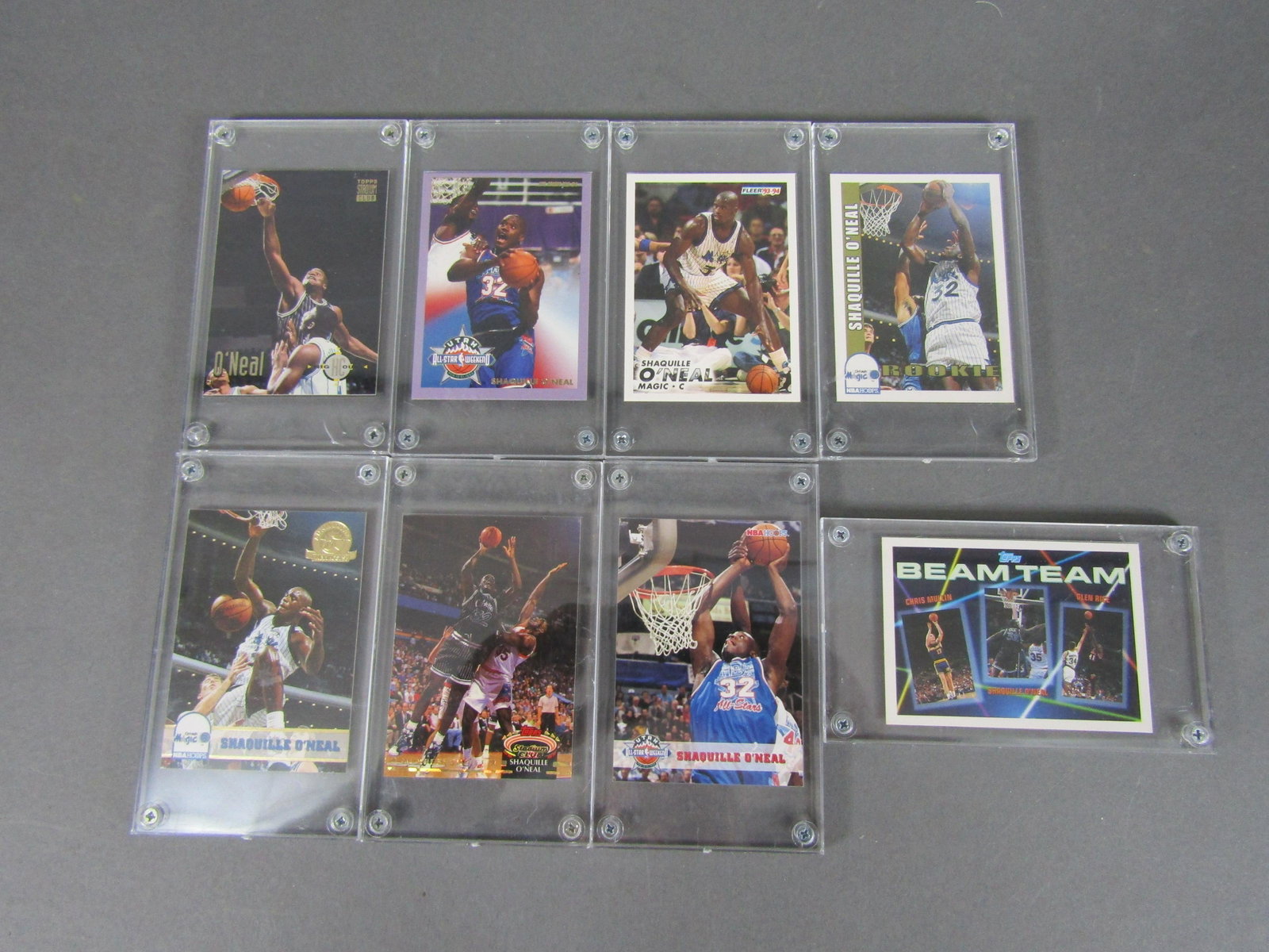 8 Shaquille O'Neal Cards, Topps Beam Team: .